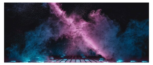 Slika - Rožnato moder dim (120x50 cm)