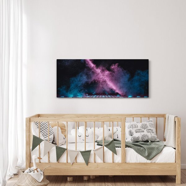 Slika - Rožnato moder dim (120x50 cm)