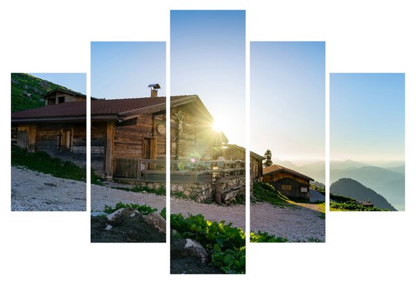 Slika - Jutro v Alpah, Tirolska (150x105 cm)