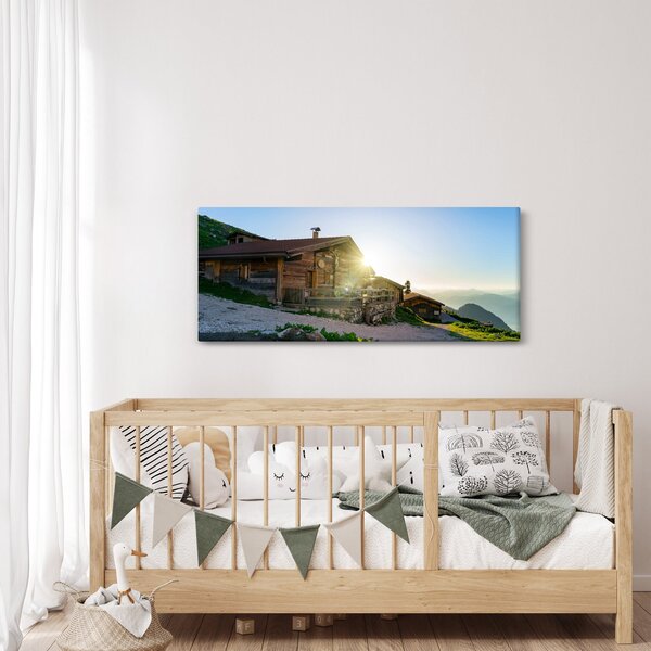Slika - Jutro v Alpah, Tirolska (120x50 cm)