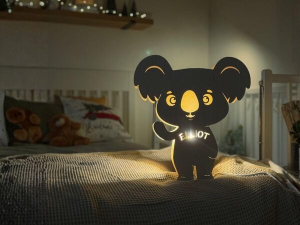 ATMOWOOD Dječja zidna svjetiljka s imenom - koala