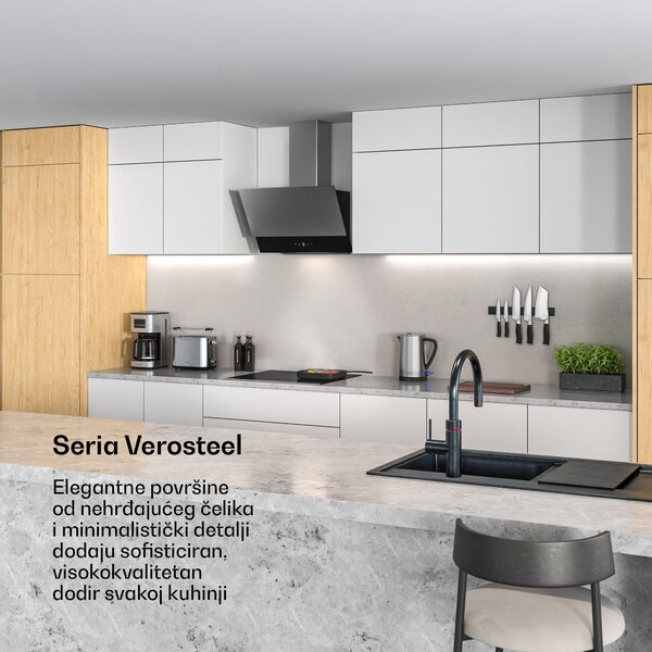 Klarstein Verosteel indukcijska ploča za kuhanje + Verosteel napa bez nape | 60 cm
