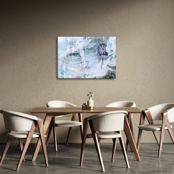 Slika - Freska s cvetjem na opečni steni (70x50 cm)