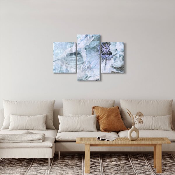 Slika - Freska s cvetjem na opečni steni (90x60 cm)
