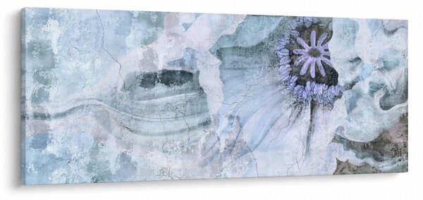 Slika - Freska s cvetjem na opečni steni (120x50 cm)