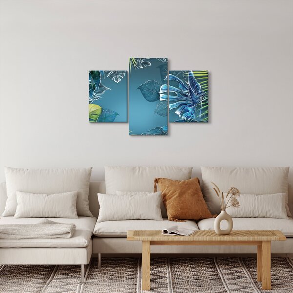 Slika - Listi tropskih rastlin (90x60 cm)