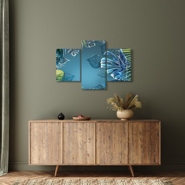 Slika - Listi tropskih rastlin (90x60 cm)