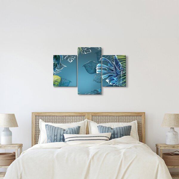 Slika - Listi tropskih rastlin (90x60 cm)