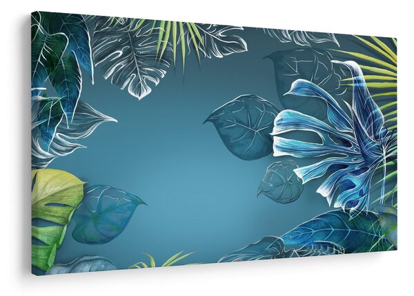 Slika - Listi tropskih rastlin (90x60 cm)