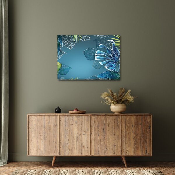 Slika - Listi tropskih rastlin (70x50 cm)