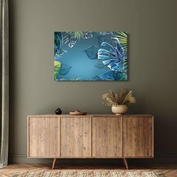 Slika - Listi tropskih rastlin (90x60 cm)