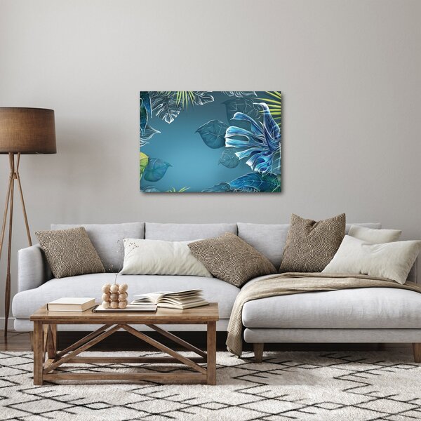 Slika - Listi tropskih rastlin (70x50 cm)