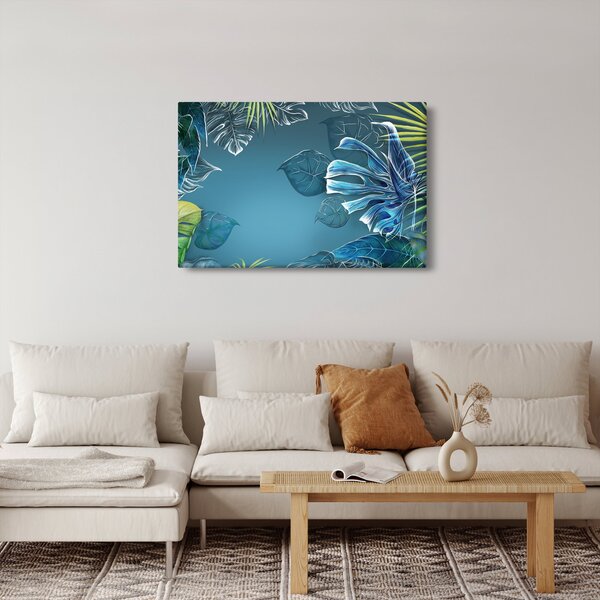 Slika - Listi tropskih rastlin (90x60 cm)