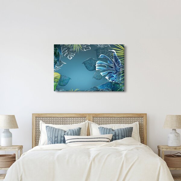 Slika - Listi tropskih rastlin (90x60 cm)