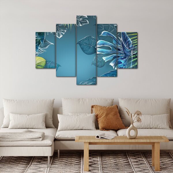 Slika - Listi tropskih rastlin (150x105 cm)