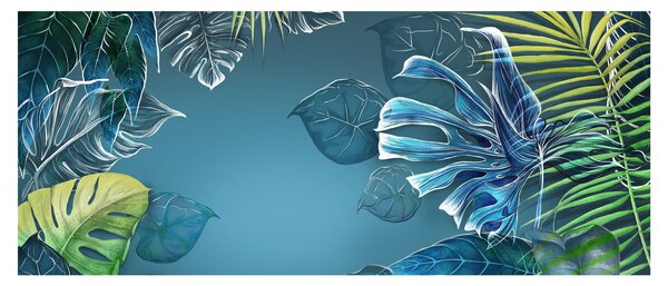 Slika - Listi tropskih rastlin (120x50 cm)