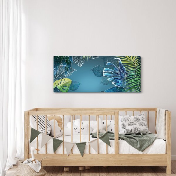 Slika - Listi tropskih rastlin (120x50 cm)