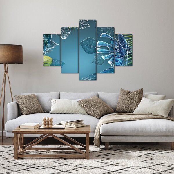Slika - Listi tropskih rastlin (150x105 cm)