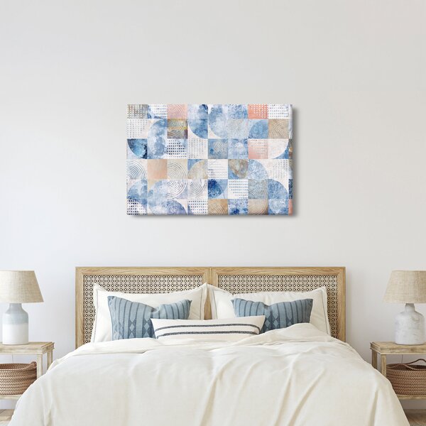 Slika - Geometrijski liki na steni (90x60 cm)