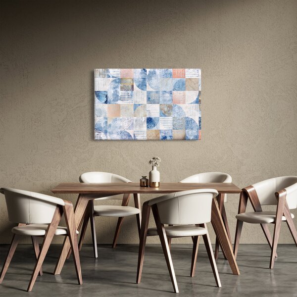 Slika - Geometrijski liki na steni (90x60 cm)