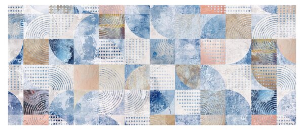 Slika - Geometrijski liki na steni (120x50 cm)