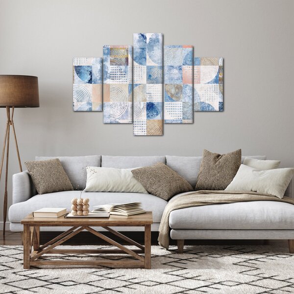 Slika - Geometrijski liki na steni (150x105 cm)
