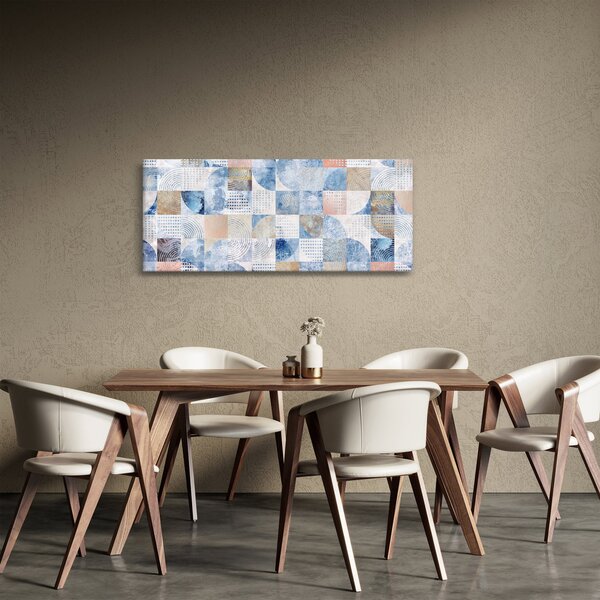 Slika - Geometrijski liki na steni (120x50 cm)