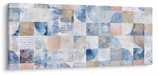 Slika - Geometrijski liki na steni (120x50 cm)