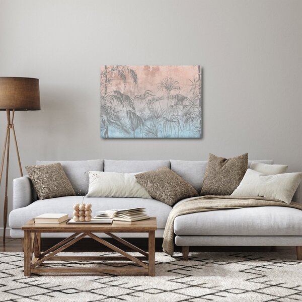 Slika - Tropske rastline na steni (70x50 cm)