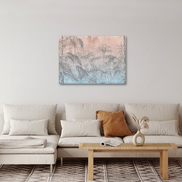 Slika - Tropske rastline na steni (70x50 cm)