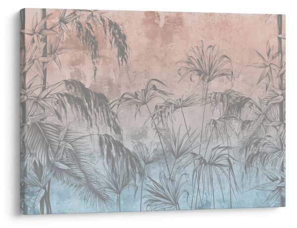 Slika - Tropske rastline na steni (70x50 cm)