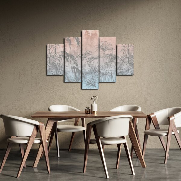 Slika - Tropske rastline na steni (150x105 cm)
