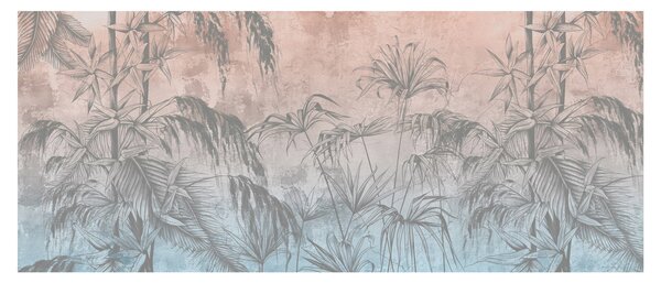 Slika - Tropske rastline na steni (120x50 cm)