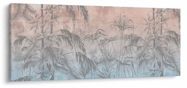 Slika - Tropske rastline na steni (120x50 cm)