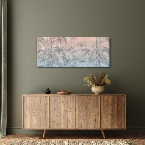 Slika - Tropske rastline na steni (120x50 cm)