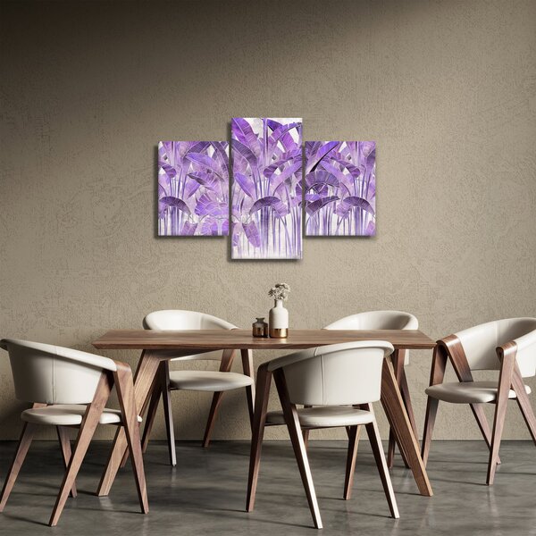 Slika - Vijolični listi v mavcu (90x60 cm)