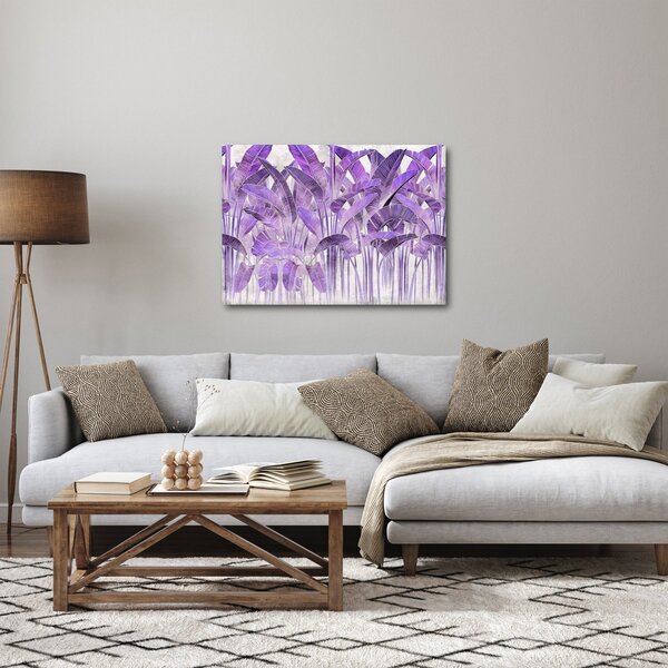 Slika - Vijolični listi v mavcu (70x50 cm)