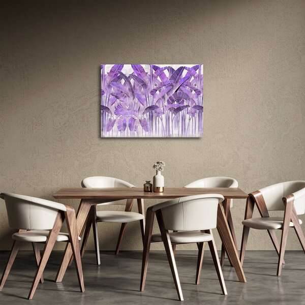 Slika - Vijolični listi v mavcu (70x50 cm)