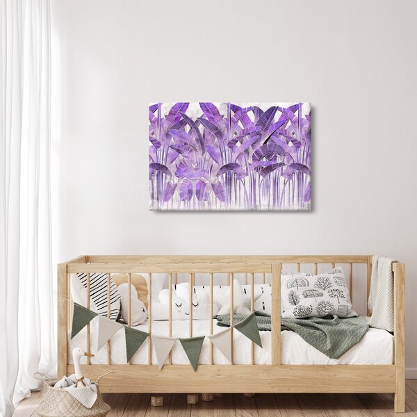 Slika - Vijolični listi v mavcu (90x60 cm)