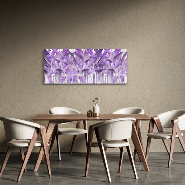Slika - Vijolični listi v mavcu (120x50 cm)
