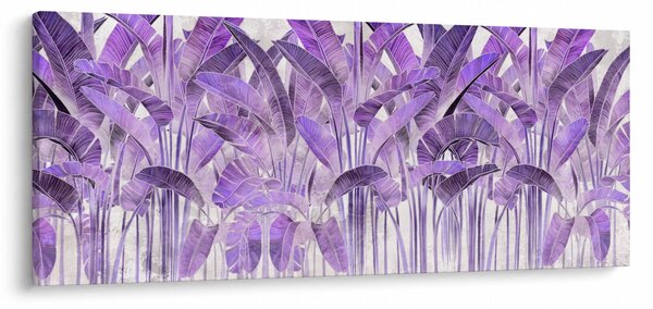 Slika - Vijolični listi v mavcu (120x50 cm)