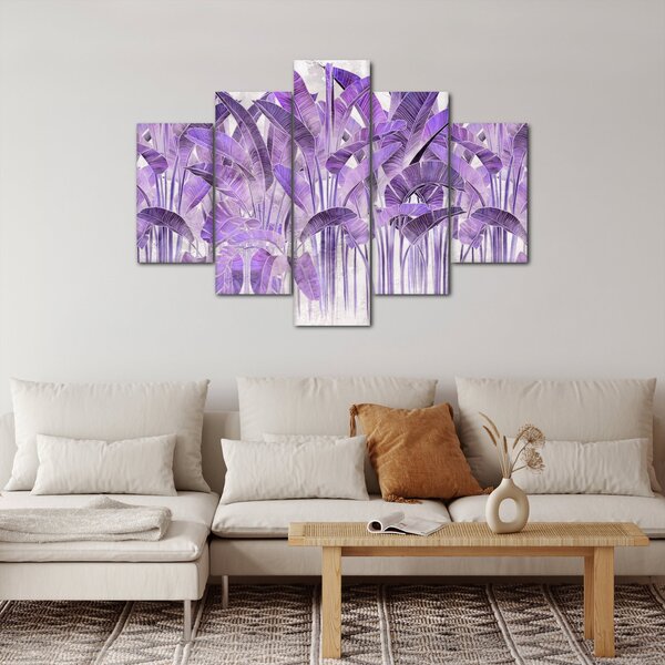 Slika - Vijolični listi v mavcu (150x105 cm)