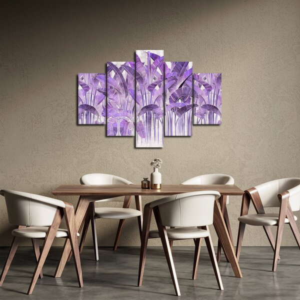 Slika - Vijolični listi v mavcu (150x105 cm)
