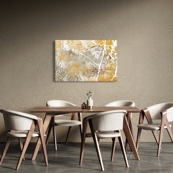 Slika - Vintage stena z rožami (90x60 cm)