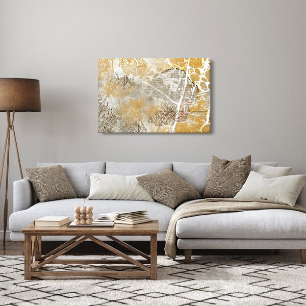 Slika - Vintage stena z rožami (90x60 cm)