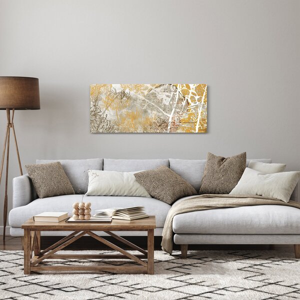 Slika - Vintage stena z rožami (120x50 cm)
