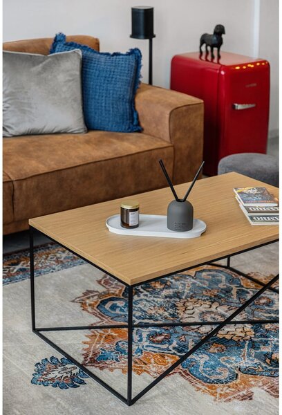 Konjak smeđa sofa od imitacije kože 224 cm Copenhagen – Scandic