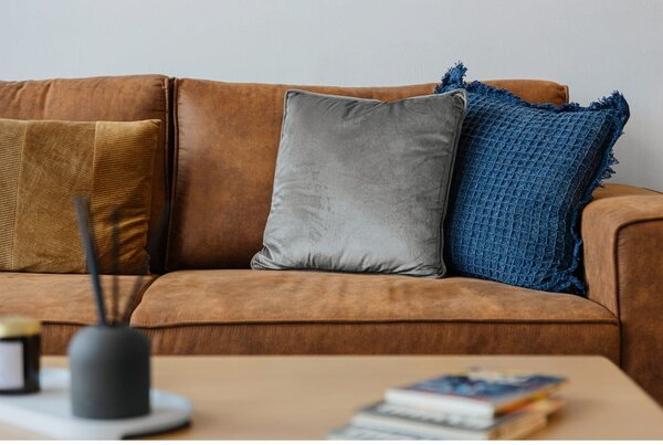 Konjak smeđa sofa od imitacije kože 224 cm Copenhagen – Scandic