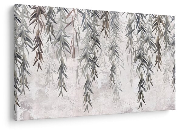 Slika - Vrbove vejice v sivem ometu (90x60 cm)