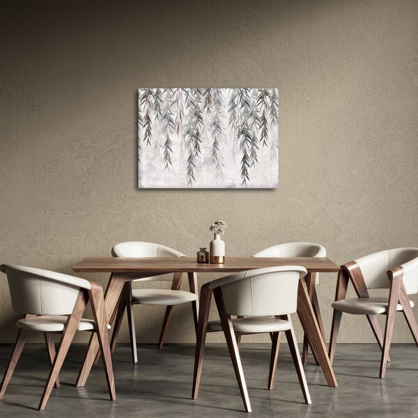 Slika - Vrbove vejice v sivem ometu (70x50 cm)